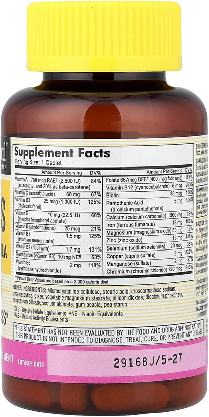 MASON NATURAL Fórmula Multivitamínica Diaria para Mujeres, 90 Comprimidos – Image 2