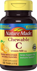Vitamina C Masticable 500 mg - Nature Made (Pack de 3, 180 tabletas)