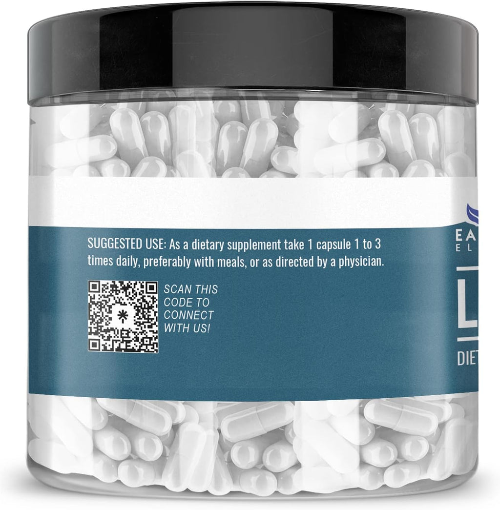 Earthborn Elements L-Alanina 200 Cápsulas, Puro y sin Diluir, Sin Aditivos