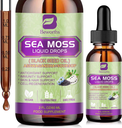 Sea Moss Liquid Drops - Aceite de Semilla – Extracto de pimienta negra: Incluido para favorecer la absorción de – Image 9