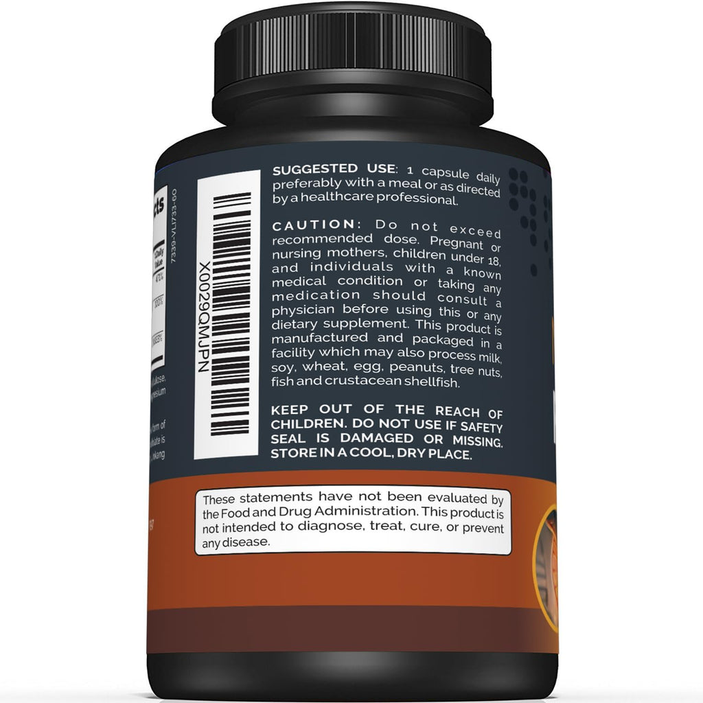 Sunergetic Premium Methyl Folate Supplement – with Methylated Vitamin B12 and Vitamin B6 – Metabolically Active Folate as Magnafolate - Methylfolate 400 mcg per Capsule – 60 Capsules