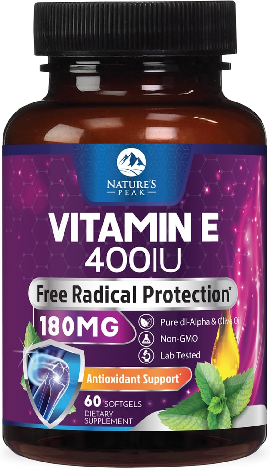 Nature's Peak Vitamina E 180 mg - 60 Softgels - Apoyo Antioxidante e Inmunitario