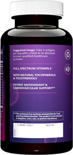 MRM Nutrition Complete E - Complejo de Vitamina E Natural con Tocoferoles, Vitamina C y CoQ10