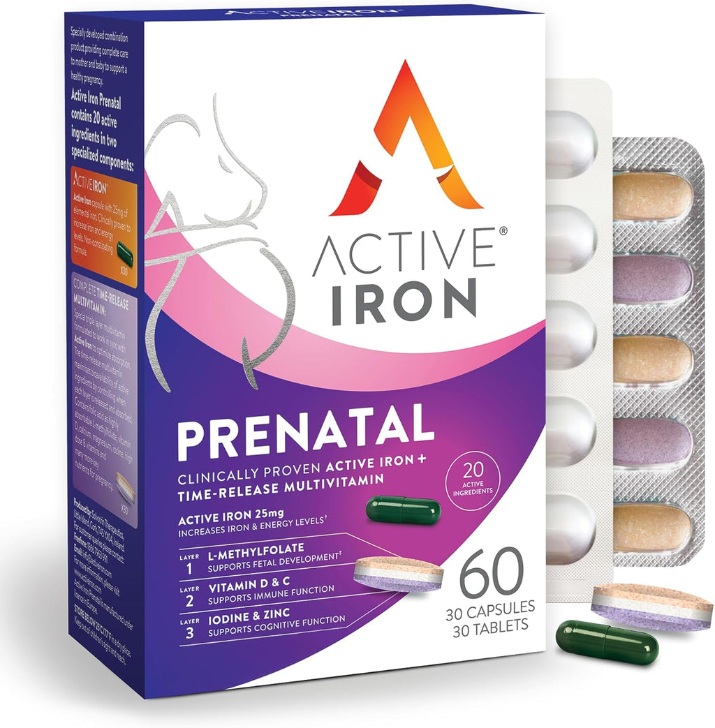 Active Folic Acid Supplement - Ácido Fólico Activo 400mcg, L-Metilfolato (Quatrefolic), 60 Cápsulas