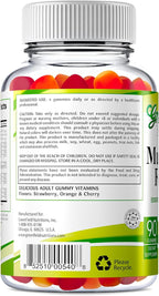 Greenfield Nutritions Gominolas Multivitamínicas Halal para Adultos - Sin Gelatina con Vitamina D3, B6, B12, Zinc y C - 90 Gominolas
