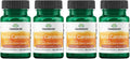 Swanson Beta-Caroteno (Vitamina A) 25000 UI (7500 mcg) 100 cápsulas blandas (Paquete de 4)