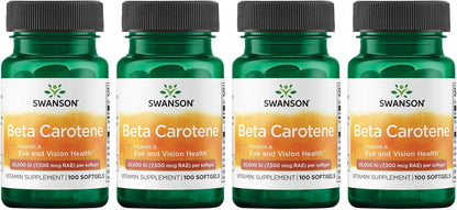 Swanson Beta-Caroteno (Vitamina A) 25000 UI – Contribuye al mantenimiento de la visión normal. – Image 1