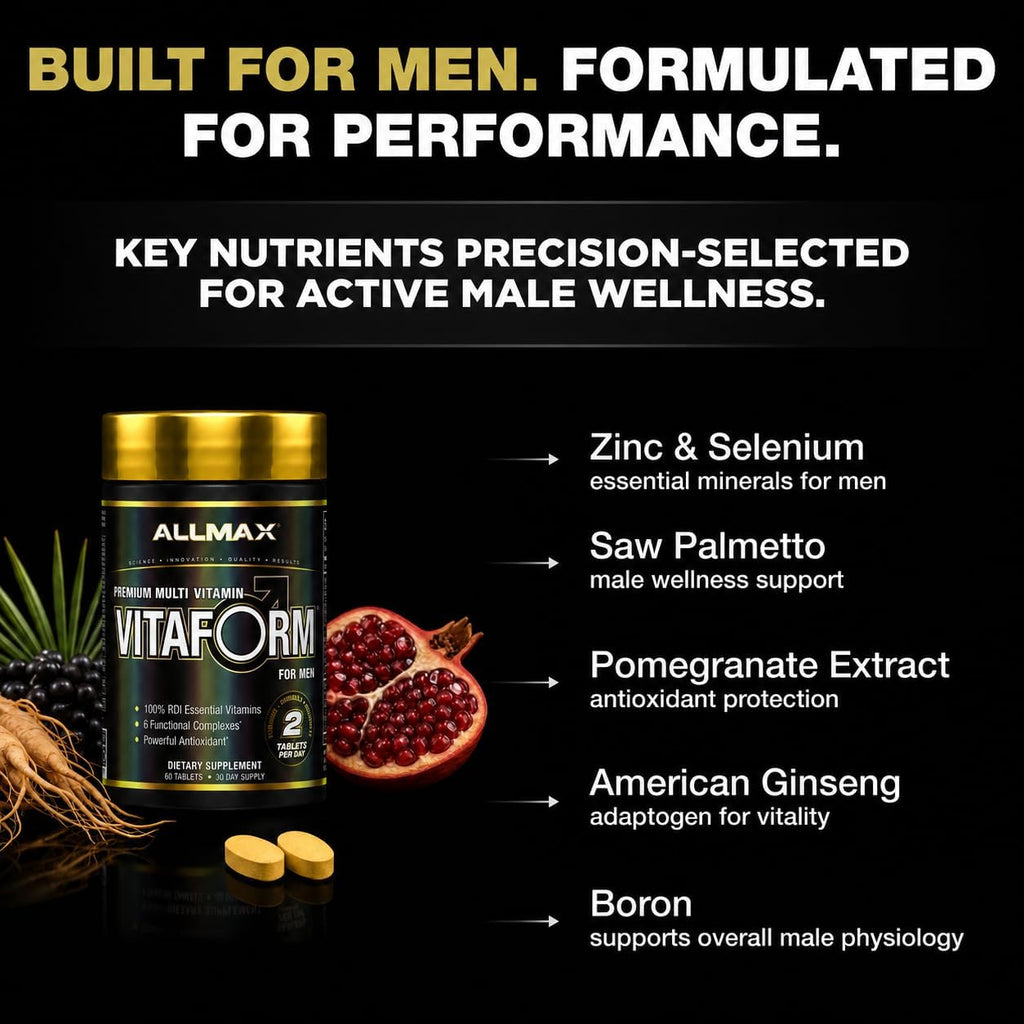ALLMAX Nutrition Premium Vitaform, Multivitamínico para Hombres, 60 Comprimidos
