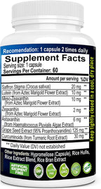 Vision Max 20/20 Suplemento Ocular – Apoyo a la Salud Visual y Confort, 60 Cápsulas