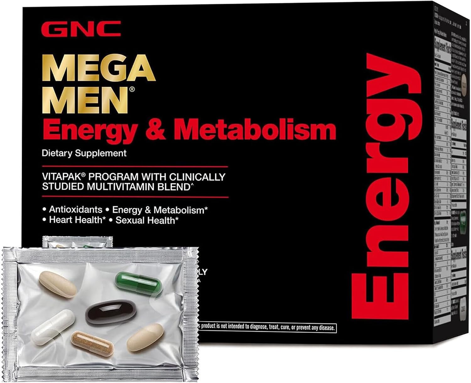 GNC Mega Men Energy and Metabolism Vitapak – 30 Paquetes Diarios