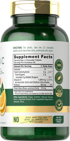 Carlyle Vitamina C Masticable | 1000 mg | 180 Comprimidos | Vegetariano, Sin Gluten, No-GMO