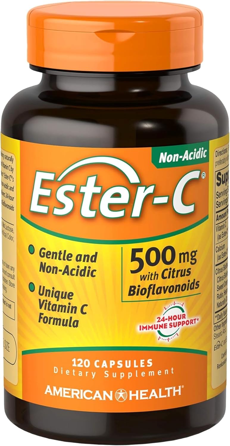 American Health Ester-C con Bioflavonoides Cítricos - 500 mg, 60 Cápsulas (30 Porciones)