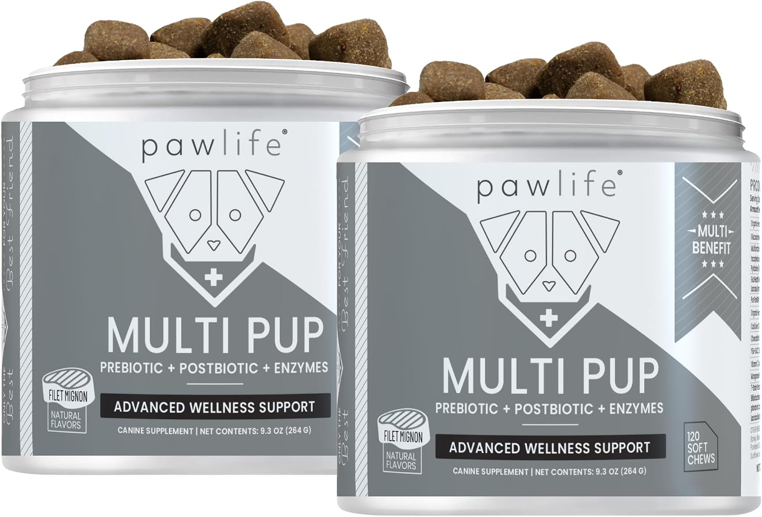 All Natural Multivitamin Soft Chews for Dogs 240ct | Glucosamina y Condroitina para Articulaciones con Probióticos para la Salud Intestinal e Inmunidad | Apoyo a la Movilidad y Bienestar Avanzado | Suministro para 4 Meses
