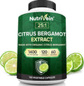 Nutrivein Premium Extracto de Bergamota 1400mg – 120 Cápsulas (60 Días)