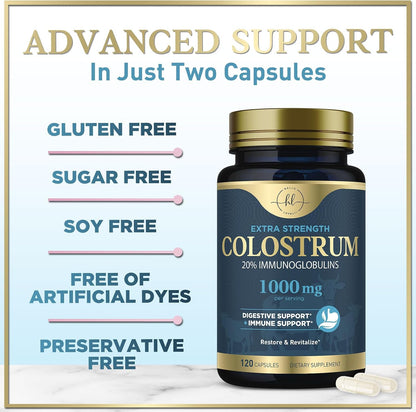 Hello Lovely! Colostrum Bovino 1000mg – 120 Cápsulas – Apoyo Digestivo e Inmune – Image 7