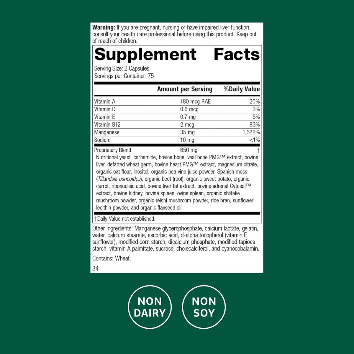 Standard Process Ligaplex II - Apoyo para – Vitamina A : contribuye al mantenimiento de las mucosas y la piel en – Image 2