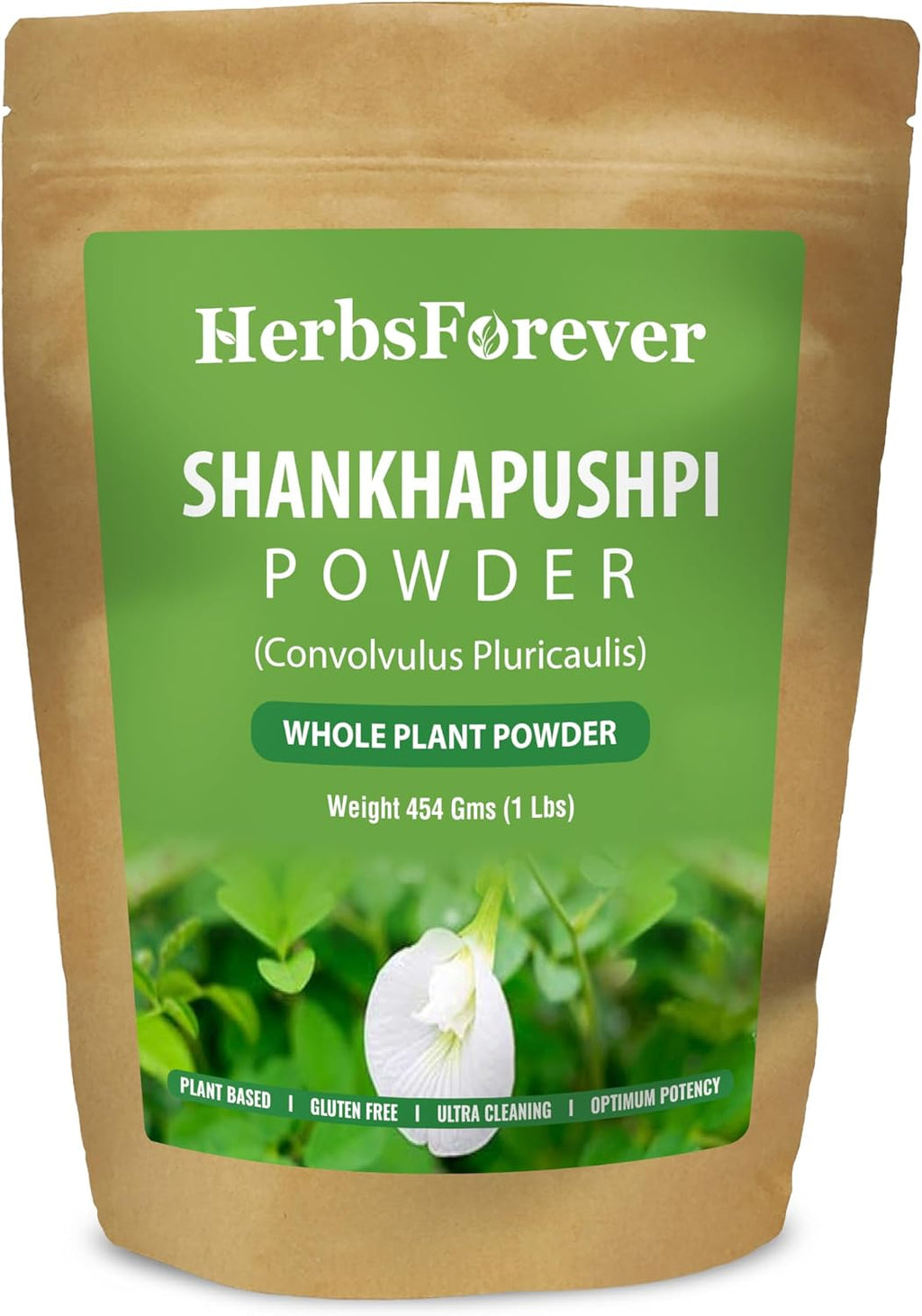 HerbsForever Shankhpushpi (Convolvulus Pluricaulis) en Polvo, 454g