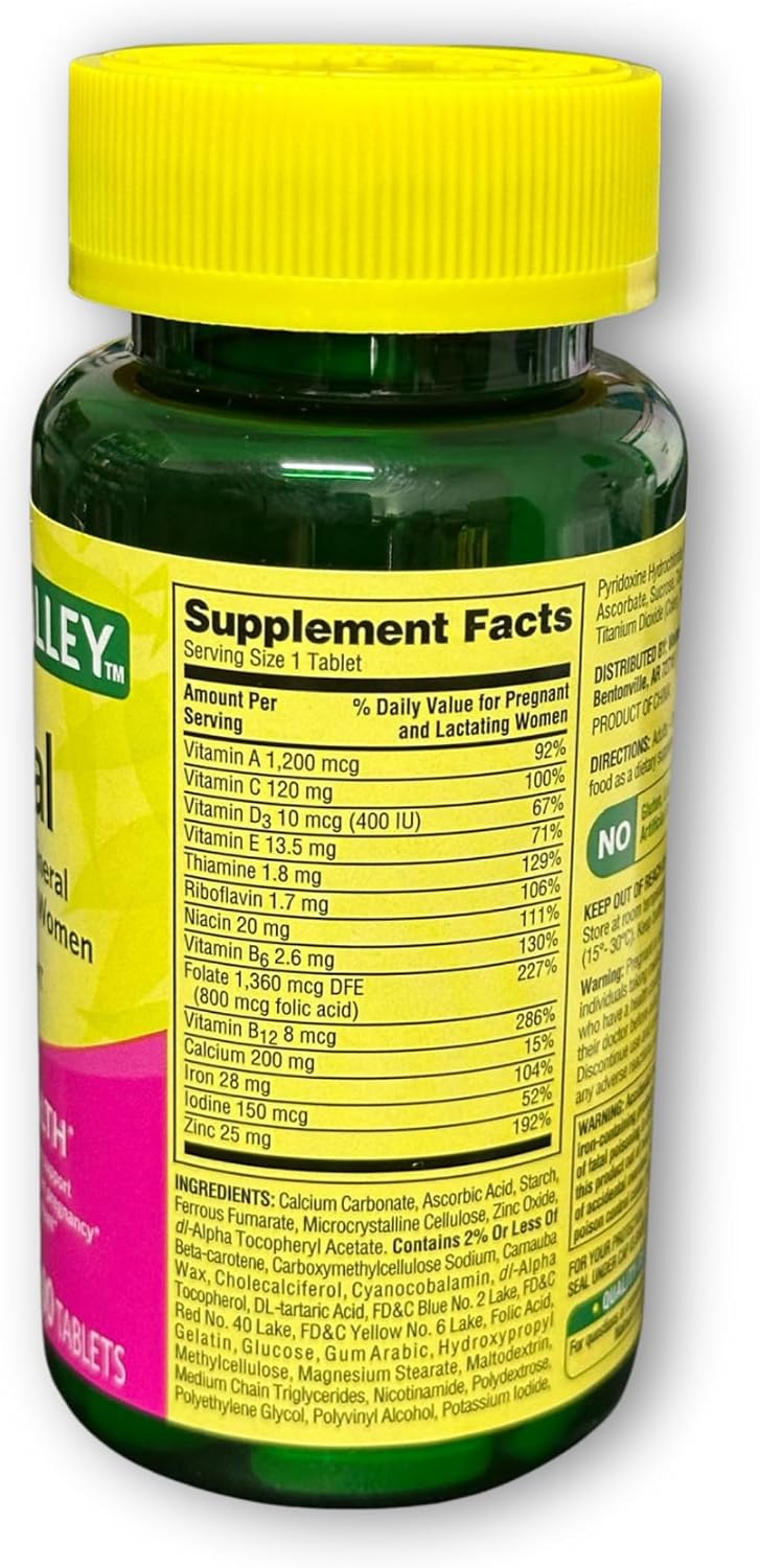 Vitaminas Prenatales - Multivitamínico Multimineral para Embarazadas y Mujeres en Lactancia - 100 Comprimidos