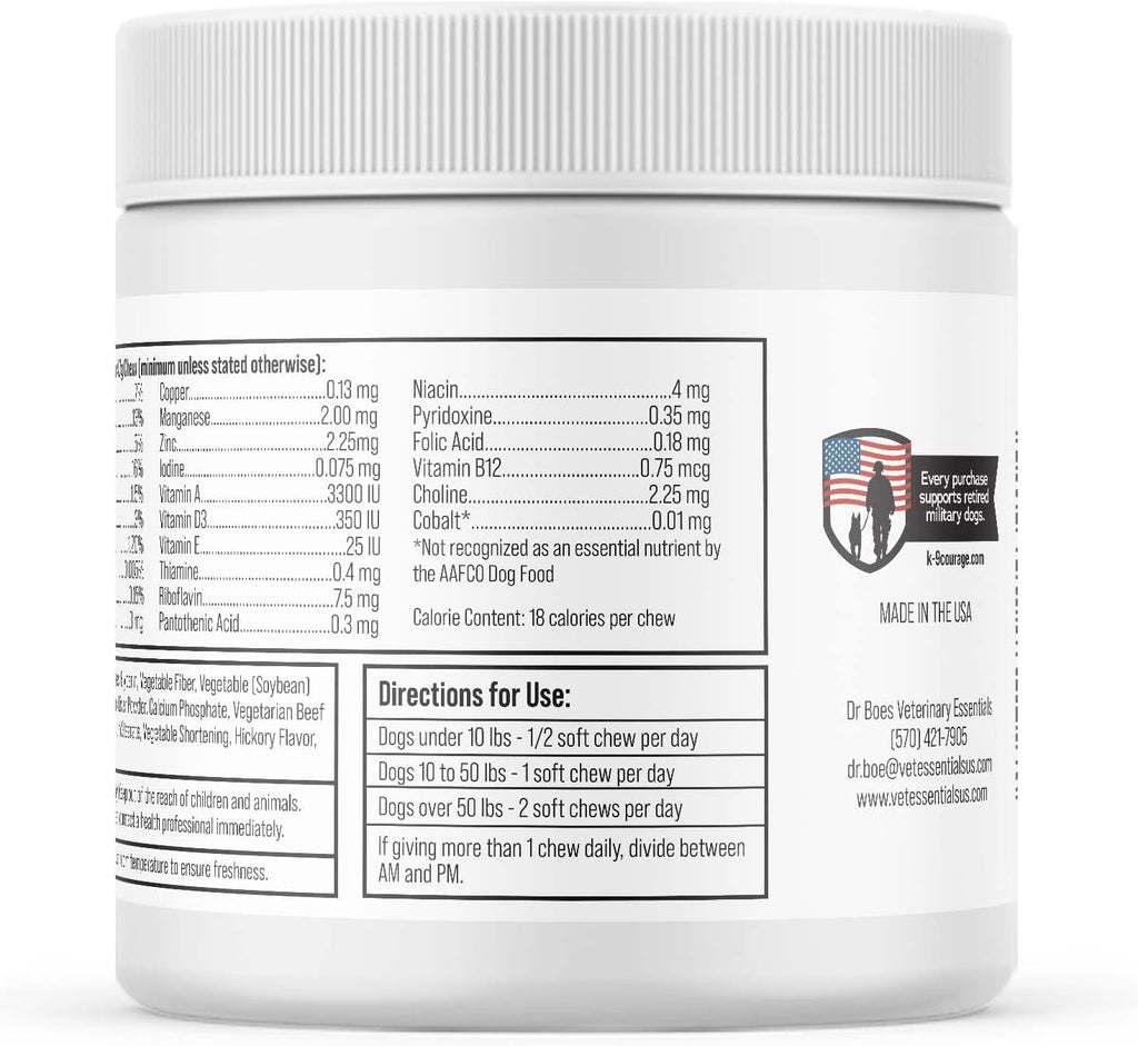 Dr. Boe's Veterinary Essentials MultiPup Vitamin Chews - Complemento multivitamínico para perros