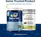 NaturVet Senior Advanced Incontinencia para Perros – Complemento para Control de Vejiga – 120 Snacks Blandos