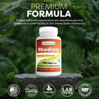 Rhodiola Rosea con Bioperine 1000mg - 120 Cápsulas Veggie