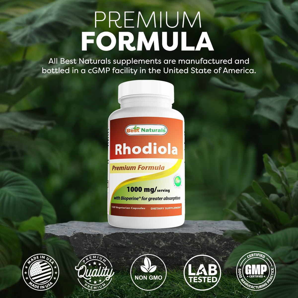 Rhodiola Rosea con Bioperine 1000mg - 120 Cápsulas Veggie – Image 5