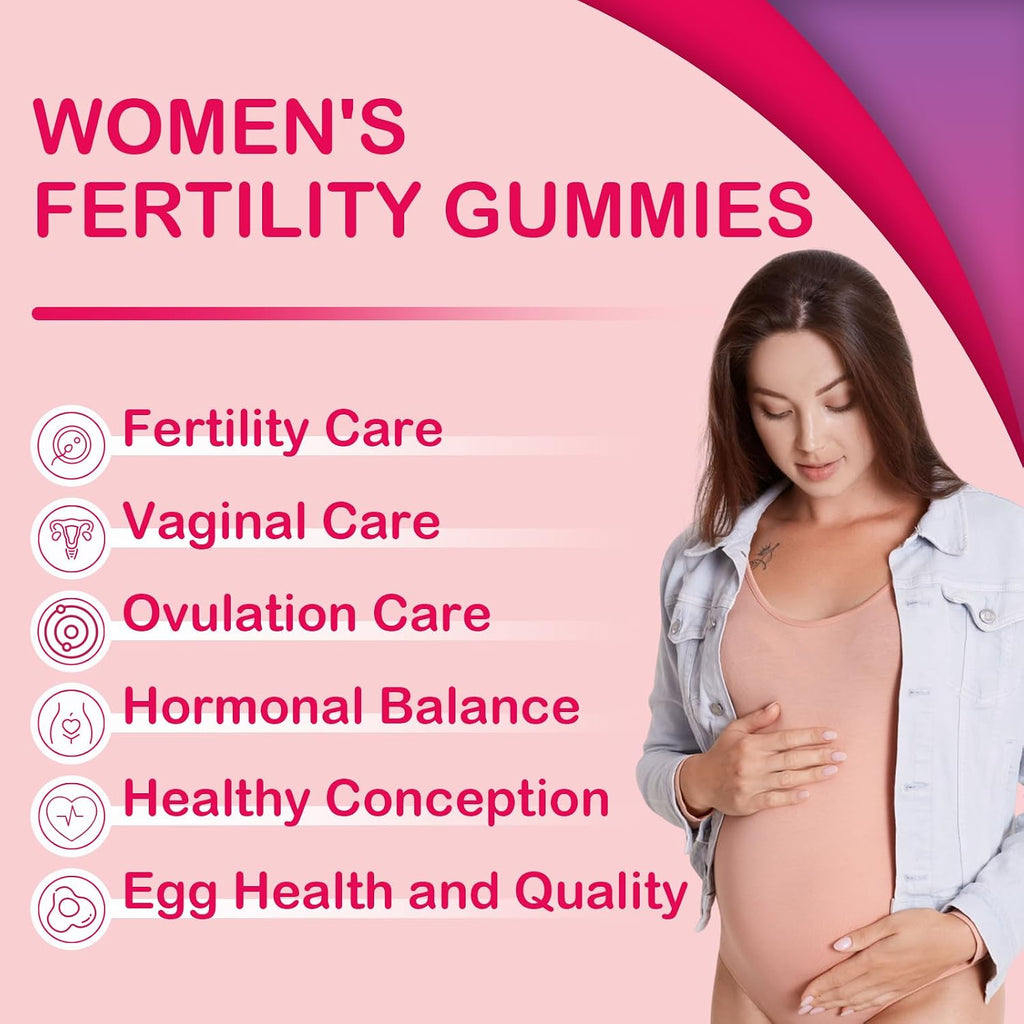 Vitaminas Prenatales con Mio-Inositol y D-Chiro Inositol para Mujeres - 60 Gomitas de Frambuesa
