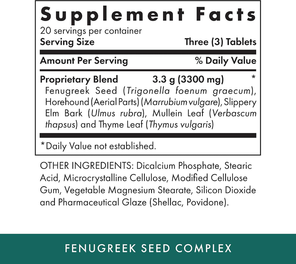 Michael's Health Naturopathic Programs Fenugreek Seed Complex - 60 Comprimidos Vegetarianos - Hierbas para el Soporte Respiratorio