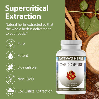 Tattva's Herbs Cardiopure - Suplemento – Arjuna (Terminalia arjuna) : Conocido por sus propiedades astringentes y – Image 3
