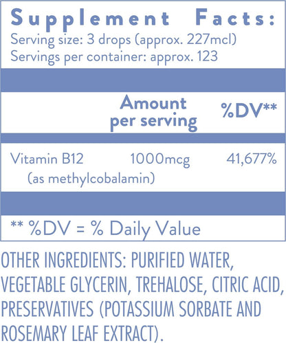Holistic Health Methyl B12 MegaDrops™ 28ml – Formación de glóbulos rojos: Es necesaria para la formación normal de – Image 3