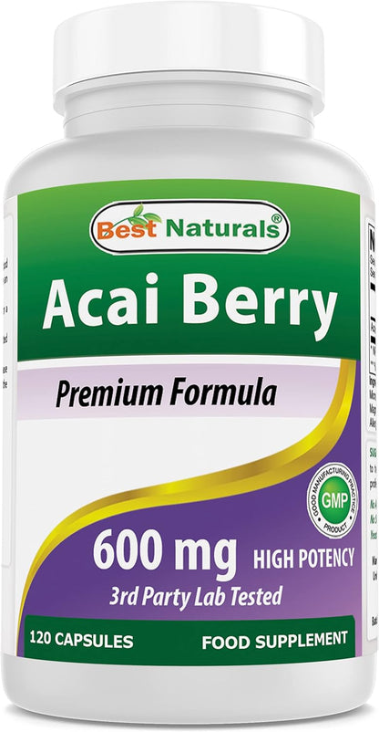 Acai Berry 600mg por Dosis - 100% Puro - 120 Cápsulas – Image 1