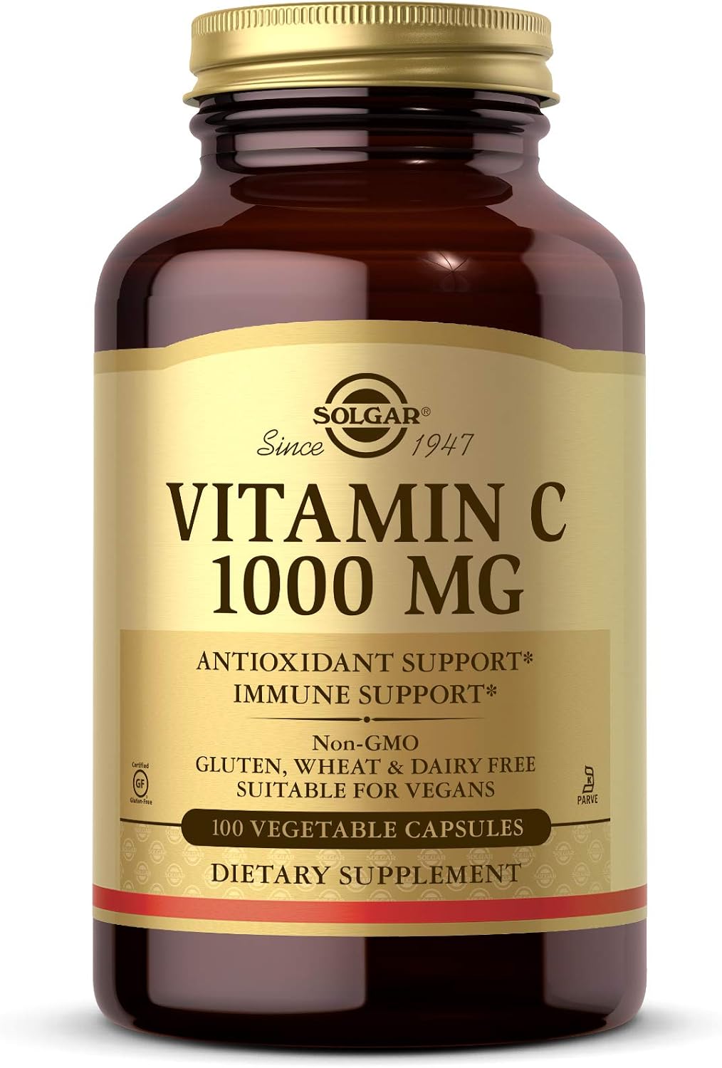 Solgar Vitamin C 1000 mg, 250 Vegetable Capsules - Antioxidant and Immune Support with Bioflavonoids