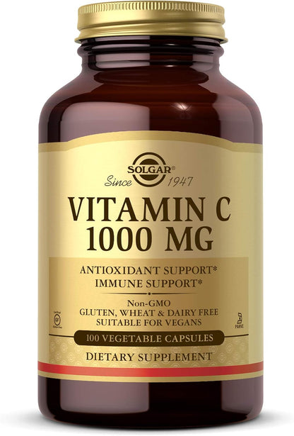 Solgar Vitamina C 1000 mg, 100 Cápsulas Veganas – Image 1