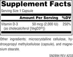 Source Naturals Vegan True Vitamina D-3, 2000 UI - 60 Cápsulas
