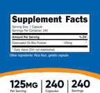Nutricost Cápsulas de Bilis de Buey 125mg, 240 Cápsulas - No Transgénico