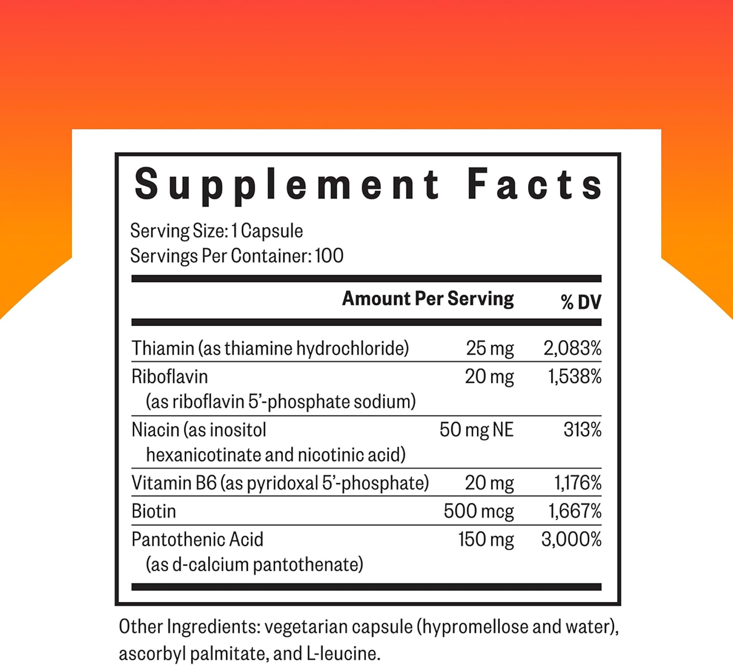 Seeking Health B-Minus - Complejo de Vitaminas B con Biotina y Riboflavina - 100 Cápsulas