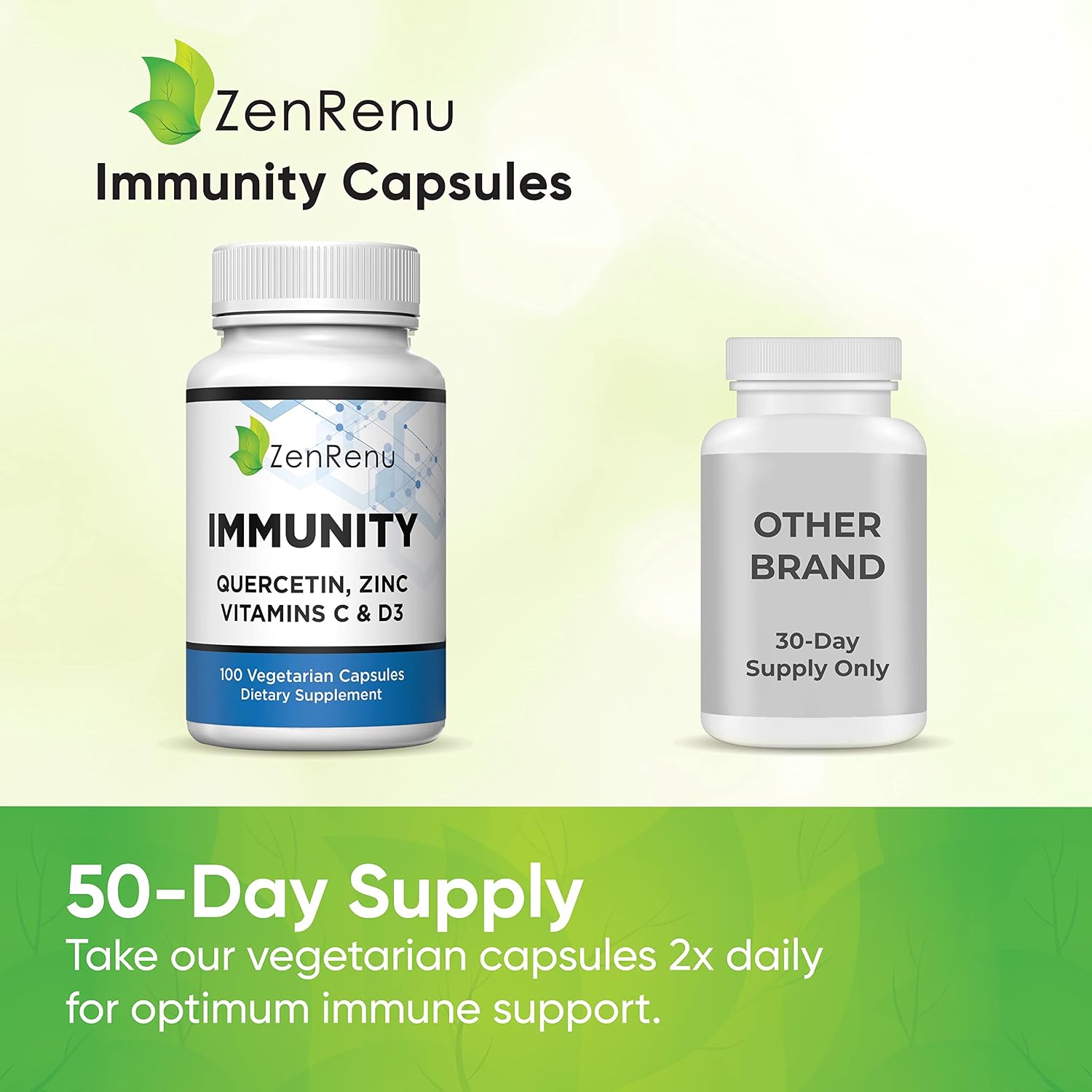 Immunity Quercetin 700 mg con Zinc, Vitamina C, Vitamina D y Cúrcuma - 100 Cápsulas Vegetales