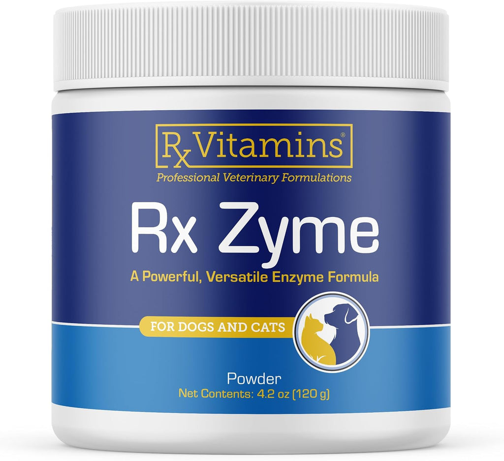 Rx Vitamins Rx Zyme Powder - Enzimas Digestivas para Perros y Gatos - 120g