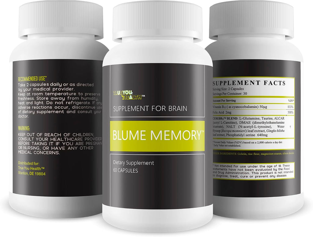 Blume Memory - Suplemento de Memoria y Concentración para Mujeres y Hombres
