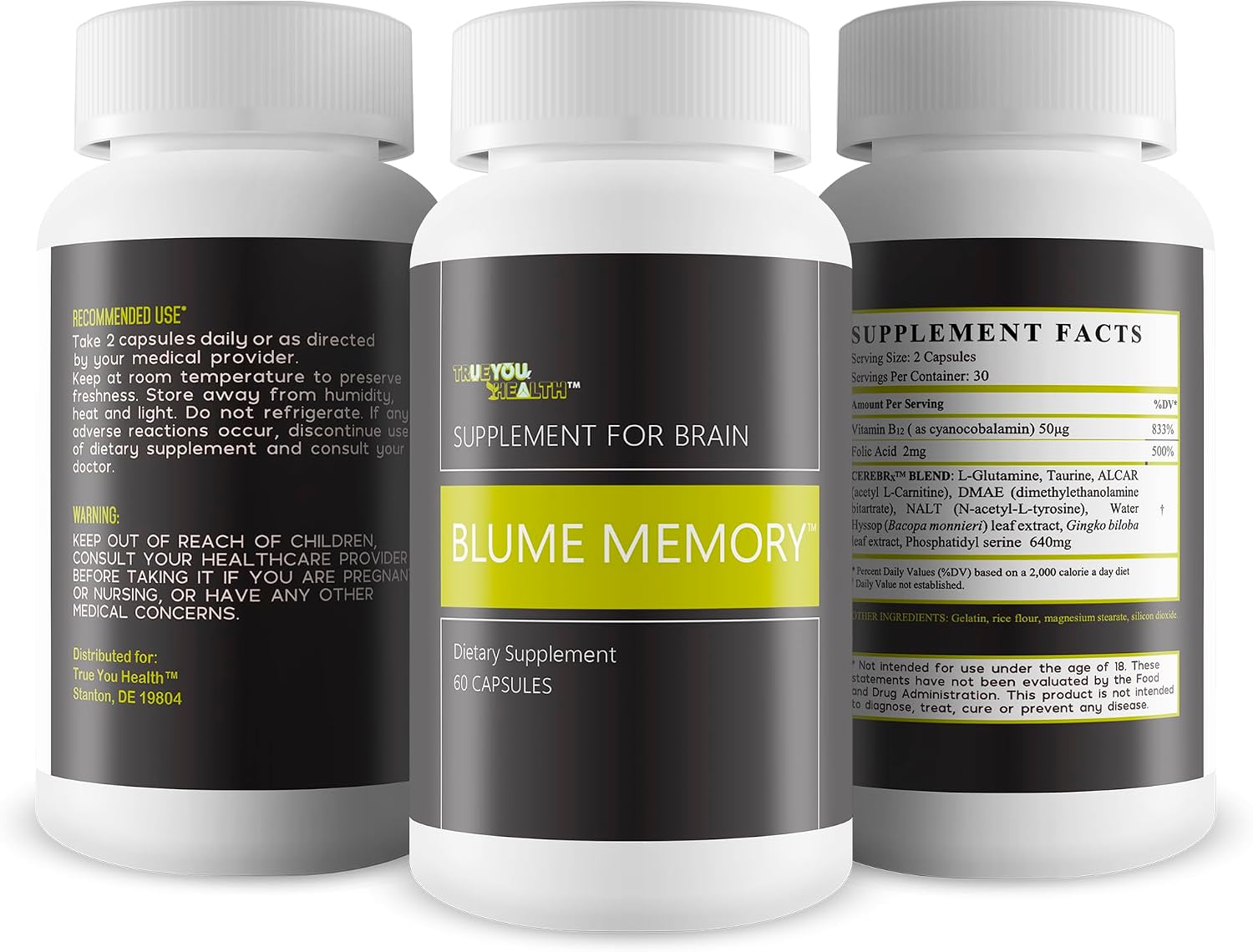 Blume Memory - Suplemento de Memoria y Concentración para Mujeres y Hombres