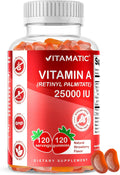 Vitamatic Vitamina A 25.000 UI Gomitas Sin Azúcar - Retinol Palmitato - 120 Unidades