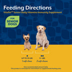 NaturVet VitaPet Senior Daily Vitamins Plus Glucosamine para Perros, 60 comprimidos masticables