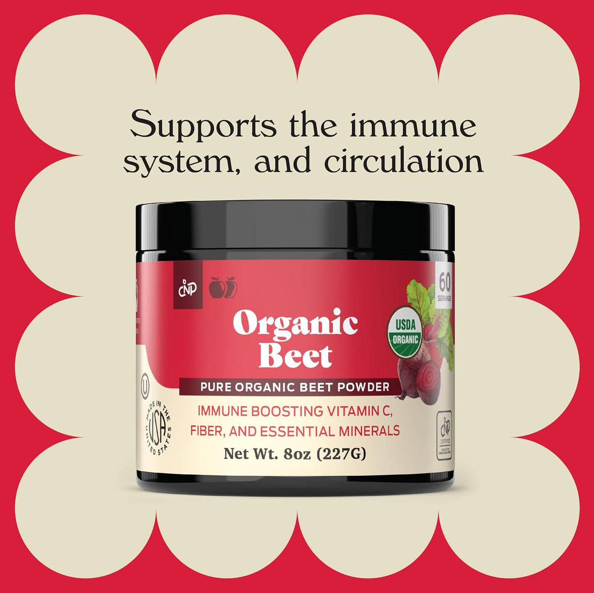 Pure Organic Beet Root Powder - Polvo de Remolacha Ecológica Pura - 8 oz (227 g) - 60 Porciones – Image 3