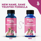 BestLife4Pets Weight & Thyroid Support – Suplemento Natural para el Control de Peso en Perros y Gatos – 400 Comprimidos