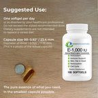 EcoIntegratives E-1,000 iu All Natural Forms of Vitamin E Mixed Tocopherols - 100 Softgels