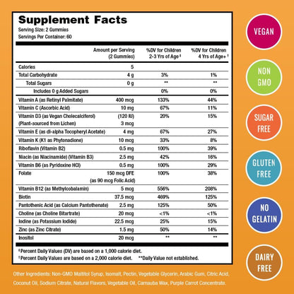 NutraChamps Multivitamínico Infantil en – Protección antioxidante: La vitamina E y el zinc ayudan a proteger las – Image 5