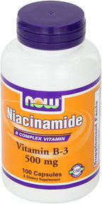 Niacinamida 500mg, 100 Cápsulas (Paquete de 2)