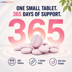 Vitamatic Vitamina B12 1000 mcg - 365 Comprimidos de Disolución Rápida - Sabor Natural a Bayas