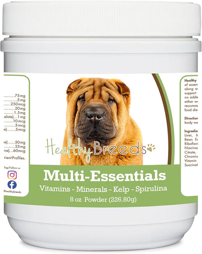 Healthy Breeds Multi-Essentials en Polvo para Perros Chinese Shar Pei - Suplemento de Vitaminas, Minerales y Antioxidantes - – Image 1