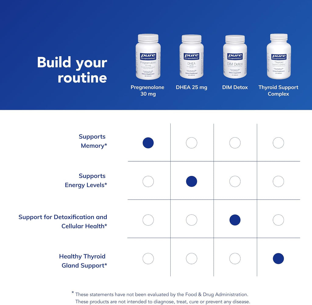 Pure Encapsulations Pregnenolona - 30 mg - 60 Cápsulas - Vegano